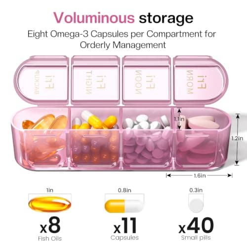 Zoolion Weekly Pill Box 7 Day 4 Times a Day - Travel Tablet Organiser — view 2