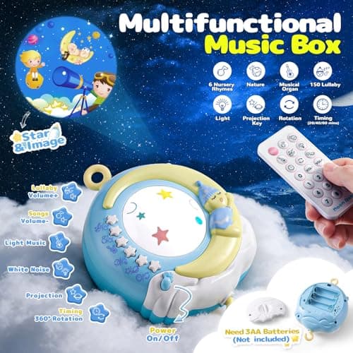Mini Tudou Baby Cot Mobile with 150 Music & Lights & Timing Function — view 3