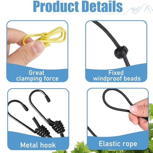 2 Pcs Travel Washing Line, Travel Clothes Line With 24 Clips, Elasticity Retractable Washing Line, Suitable for Outdoor Vacations, Bathrooms, Laundry Rooms, Gardens, or Travel (Black/White Rope) — view 3
