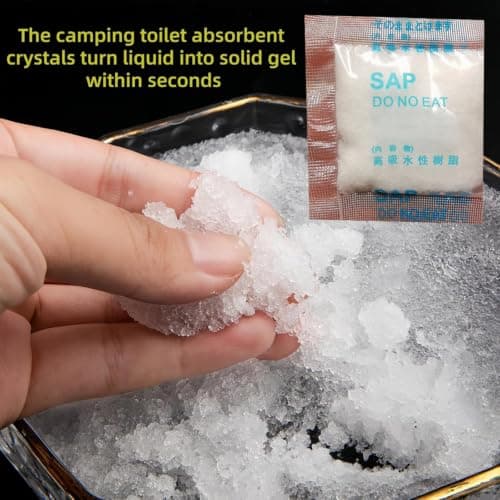 18Pcs Portable Toilet Gel Bags with Absorbent Powder & Crystals — view 5