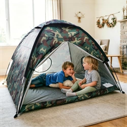 NARMAY Play Tent Camouflage Dome Tent for Kids Indoor/Outdoor Fun - 152 x 152 x 111 cm — view 3