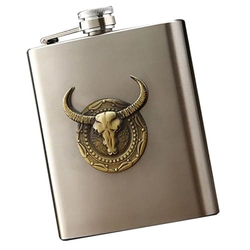 HOOWIFFY Portable Stainless Steel Liquor Flask Lightweight Pocket Hip Flask for Outdoor Camping Travel Corrosion Resistant Wine Holder Easy to Carry Small Suitable for Backpack