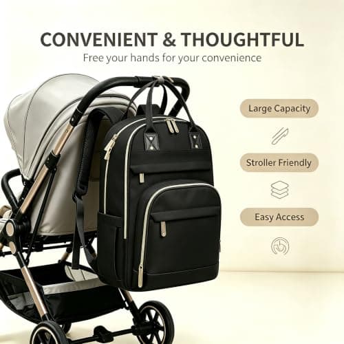 TORISKY Baby Changing Bags, Large Diaper Bag Nappy Backpack for Parents — view 3