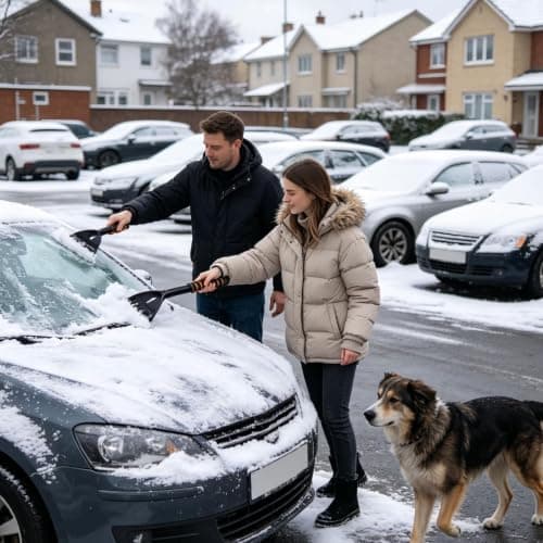 Car Ice Scraper - Ice Removal Shovel, Ergonomic Frost Cleaner — view 5