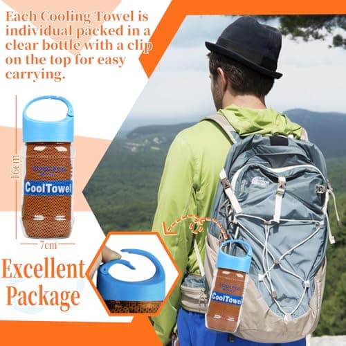 VAKKI Cooling Towel, Ice Cold Sports Sweat Towels for Instant Relief Perfect Coolings Scarf Neck,Forehead, Wristband, Bandana, Stay Cool from Over Heating During All Kinds of Sport and Exercise — view 4