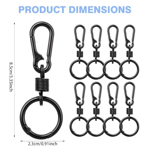 Zipper Locks Anti Theft 8Pcs, Zinc Alloy Carabiner Clips for Bag & Backpack — view 2