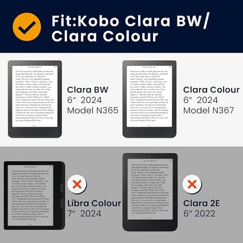 kwmobile Cover for Kobo Clara BW/Colour Case - eReader Cover with auto sleep funktion - Summer Library with Blue/Green/Dark Pink — view 6