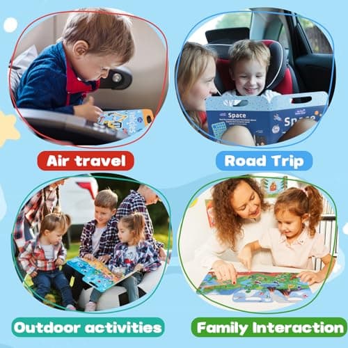ASTARON 3 Pack Reusable Sticker Books for Toddlers,Educational Sensory Toy — view 4