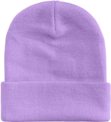 ATNKE LED Lighted Beanie Cap,USB Rechargeable Running Hat Ultra Bright 4 LED Waterproof Light Winter Warm Gifts for Men and Women/Taro Purple — view 4