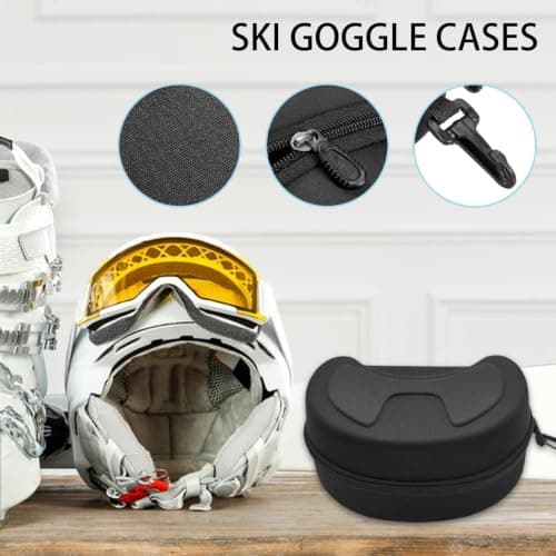 Hard EVA Ski Goggle Case, Waterproof Shockproof Snow Swim Storage — view 2