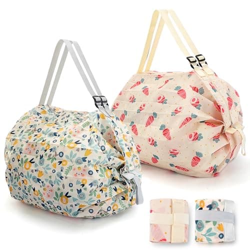 QZDAFFIC 2Pcs Waterproof Tote Bags, Zip Top with Adjustable Straps
