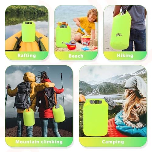 OBEISN 2Pcs 20L Dry Bags Waterproof Set, Lightweight Waterproof Dry Bags, Ultimate Dry Sack, Waterproof Bag, Rucksack Liner, Canoe Sack, Stuff Sacks for Kayaking Rafting Boating Hiking Camping Travel — view 6