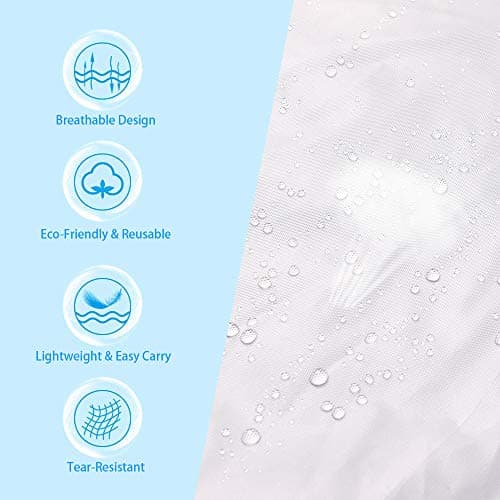 Vicloon Portable Raincoat, 2 Pack Rain Poncho Adult Waterproof with Hoods and Sleeves, Reusable Rain Resistant Poncho for Camping, Emergency Situations, Travel — view 4