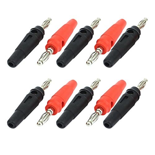 sourcing map Speaker 3mm Wire Cable Male Banana Adapter Connector 10Pcs