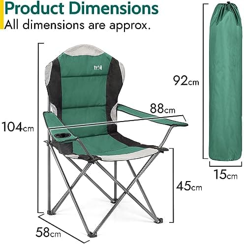 Trail Kestrel High Back Camping Chair, Green — view 3