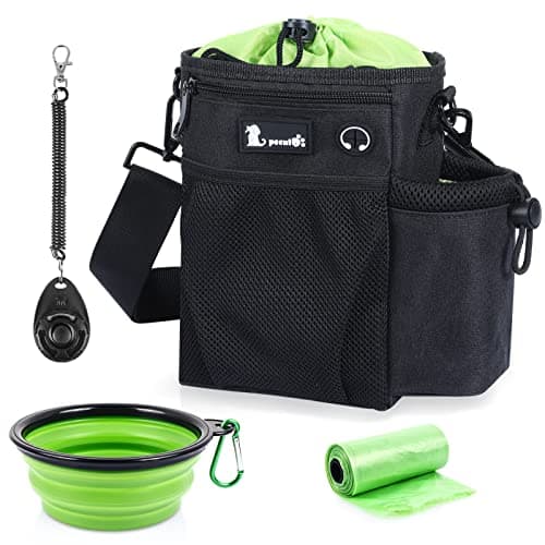 pecute Large Dog Treat Pouch with Water Bottle Holder,Multiple Pockets