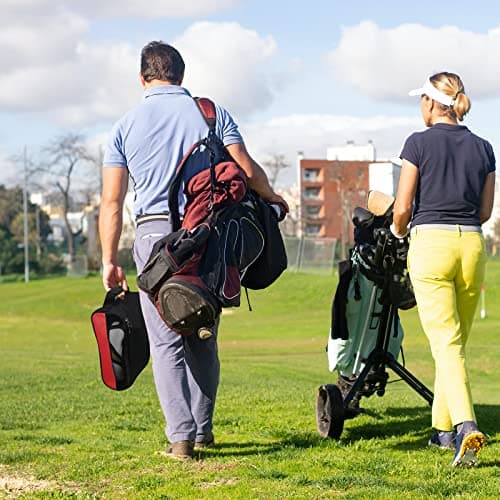 Portable Golf Shoe Bag Outdoor Travel Zippered Waterproof&Breathable Carrier Bags for Men and Women — view 6