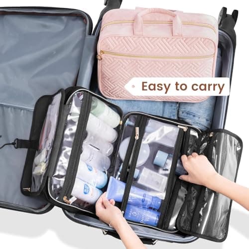 LOVEVOOK Toiletry Bag Hanging for Women, Travel Wash Toiletries Makeup Bags — view 5