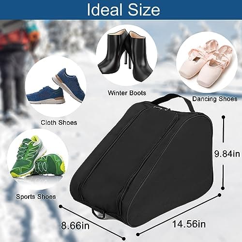 Premium Walking Boot Bag, Waterproof Hiking Boot Shoe Bag (Black) — view 4