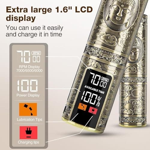 Beard Trimmer Men and Hair Clippers Men, Professional Cordless Hair Trimmer with LCD Display, Precision Detailer, Long-Lasting Battery for Haircuts & Grooming, Gifts for Men — view 2