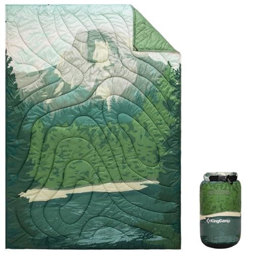 KingCamp Camping Blanket, Lightweight Warm Multifunctional, Verdant Hills