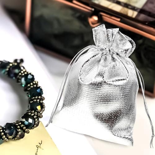 Gift Bags for Silver Fabric 30pcs Drawstring Jewellery Packing — view 6