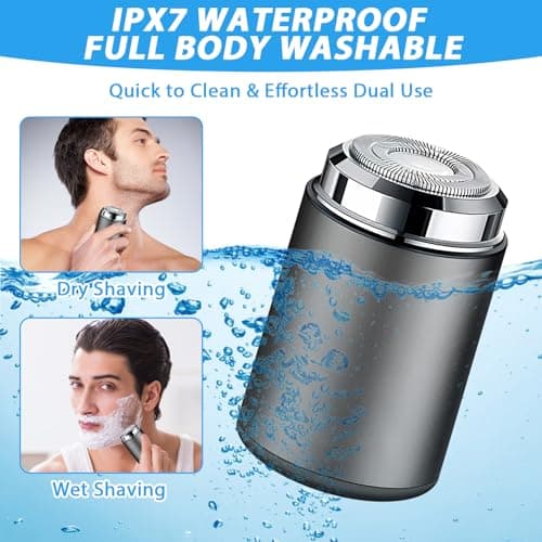 Mini Portable Electric Shaver,USB Travel Rotary Razor for Men — view 5