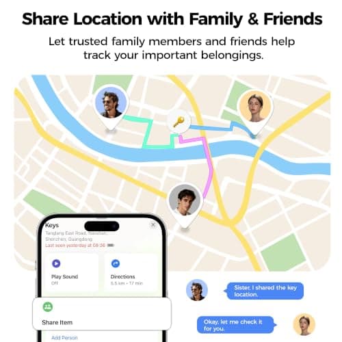 MiLi MiTag Duo Tracker Tag with Keyring for iOS & Android (1 Pack) — view 4