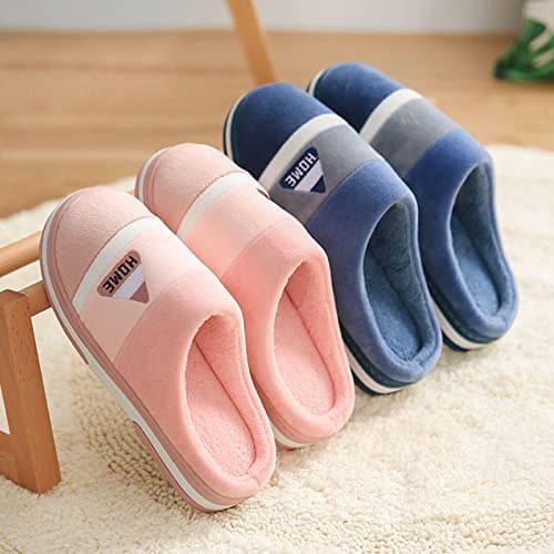 Winter Slippers Women Home Slippers Unisex Cozy Guest Sliders Slip On Soft Sole Sliders for Spa, Party Guest and Travel Fashionable Bedroom Slides Warm Home Slipper Anti-Slip Simple Slides Sky Blue — view 5