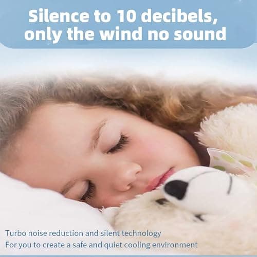 Neck Fan, Rechargeable Mini Bladeless Neck Fan - Portable 360° Cooling Personal Fan with 3 Speeds - USB Wearable Fan Leafless Hanging Neck Fan for Women Men Home Office Travel Sports Outdoor (White) — view 6