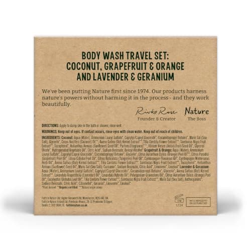 Faith in Nature 3 x 100 ml Lavender & Geranium, Vegan Hair and Body Care Gift Set | Travel Size Hair Shampoo, Conditioner & Body Wash Bath Sets | Gifts for Women and Men — view 2