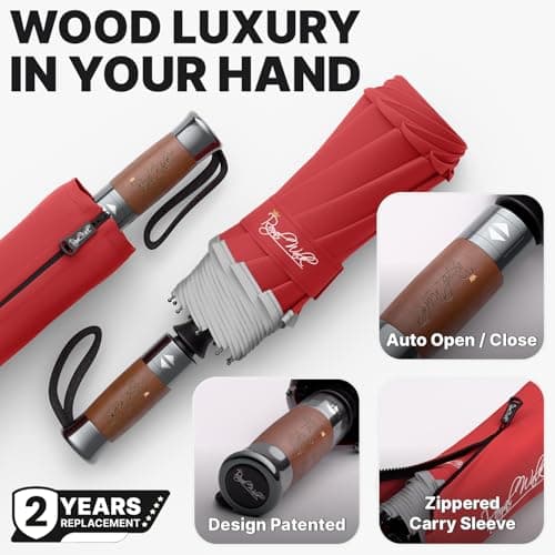 Royal Walk Folding Travel Compact Umbrella Windproof Strong for Men & Women — view 3