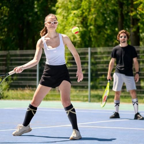 Compression Socks fo Men & Women 6 Pairs 15-20 mmHg Travel Flight Socks — view 3