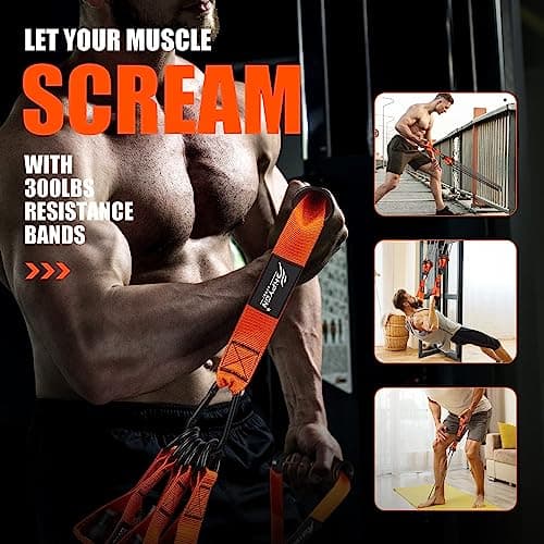 HPYGN Heavy Duty Resistance Bands 360lbs, Resistance Bands with Handles, Door Anchor, Exercise Bands for Men, Resistance Bands Set Men, Physical Therapy, Muscle Strength Training, Home Gym Equipment — view 5