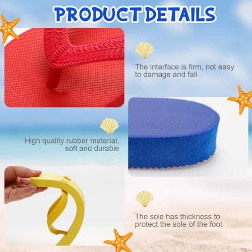 Halfchet 12 Pack Kids Flip Flops Bulk for Boy Girls Summer Beach Pool Party — view 4