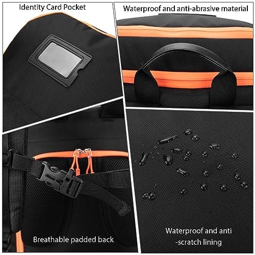 Hp hope Ski Backpack with Helmet Compartment 70L Large Capacity Ski Boot Bag for Skiing Waterproof Rucksack for Snowboarding for Ski Boots Skates Snowboard — view 4