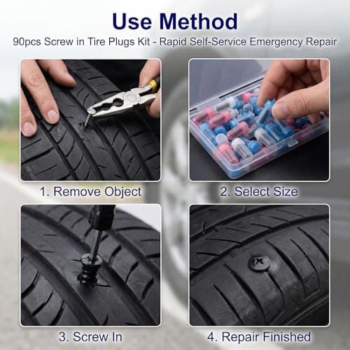 Ajsdvog 90Pcs Tyre Repair Kit 30L+30M+30S Rubber Nails Puncture — view 4