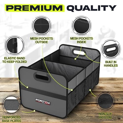 FORTEM Car Boot Organiser - Car Organiser & Storage for SUVs Trucks Sedans — view 3