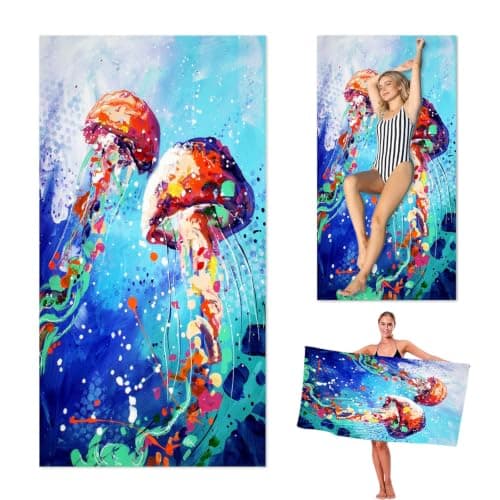 Microfibre Beach Towels for Adults, 180 × 90 cm Extra Large Quick Dry Towel
