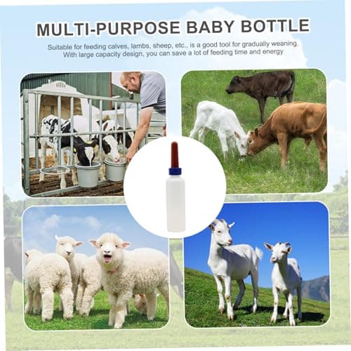 Calf Milk Bottle, 500ml Plastic Lamb Feeding Bottle with Nipple, Baby Livestock Milk Feeder Bottles, Lamb Nursing Bottles for — view 4