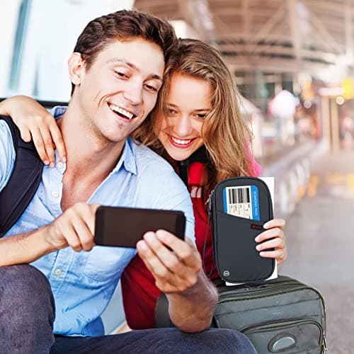 Vinsani Passport Holder Travel Wallet, RFID Blocking Document Organiser — view 4