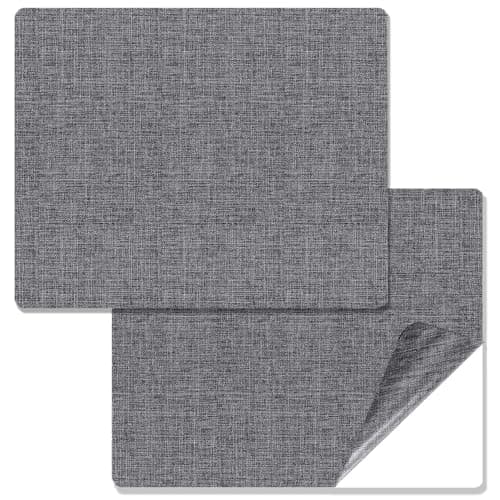 2 Pcs Self-Adhesive Canvas Repair Patch, 11x8 inch Waterproof Fabric Patches Linen Canvas Repair Kit for Sofas, Tents, Furniture, Awnings, Car Seats (Grey)