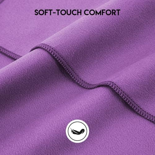 Style Slice Microfibre Towel Quick Dry Travel Beach Purple 60x30cm — view 2