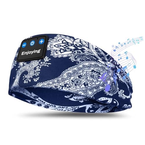 Flintronic Sleep Headphones, Headband Sports Headphones, Bluetooth Wireless Sleep Earphone with Ultra-Thin HD Stereo Speakers, Suitable for Sports/Side Sleep/Yoga/Fitness/Relaxation