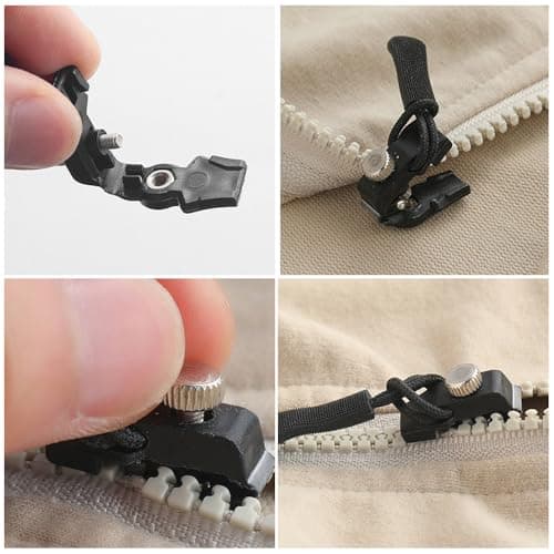 8 Pcs Zipper Repair Kit, Universal Zip Fixer Replacement Sliders — view 5