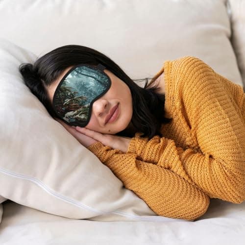 Light-Blocking Sleep Mask, Uniquely Winter Bamboo Forest Print Eye Mask, Soft and Skin-Friendly Without Being Tight — view 5