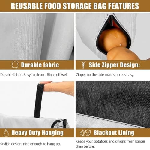 Wine cork Potato Onion Storage Bags 41x29 cm — view 4
