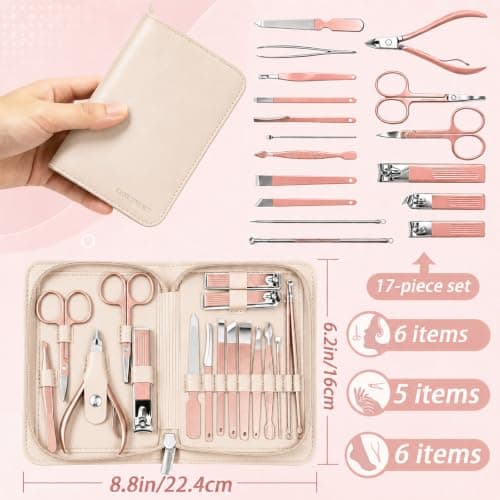 Wosyoodo 17 in 1 Manicure Set, Nail Clippers Set with Toenail Clippers — view 2