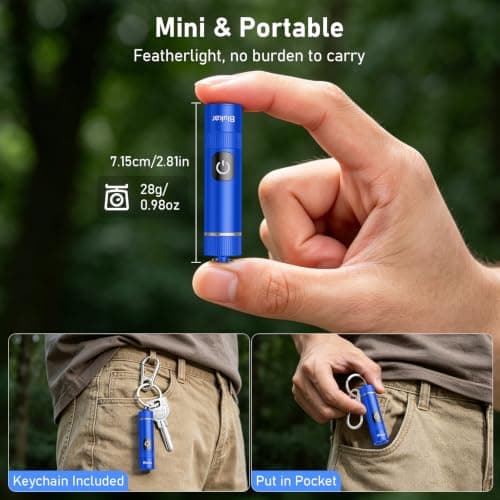 Blukar 2026 Gen 2 Small Torch Rechargeable,EDC Mini Flashlight with 2 Color — view 6