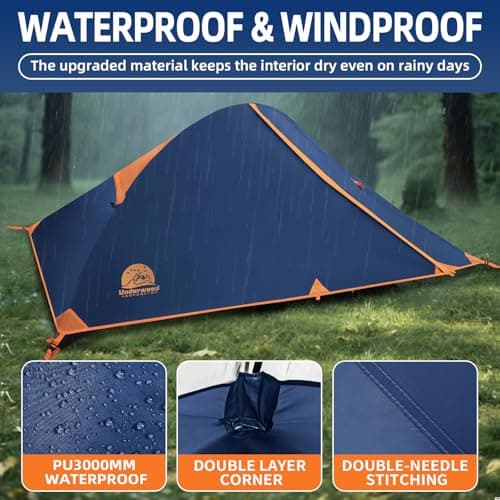 1 Man Backpacking Tent for Camping,Ultralight Waterproof Single-Pole Tent — view 5